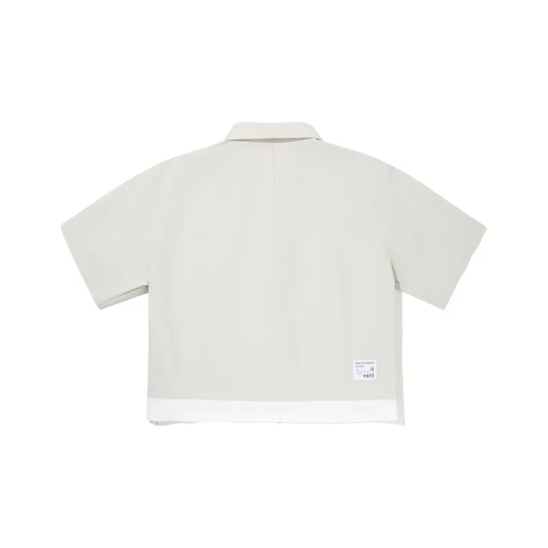 LiNing x ANB Shirt Women's Silver Fox Gray/Standard White-1