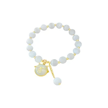 FUSSEM Cat's Eye Stone Bracelets Women's