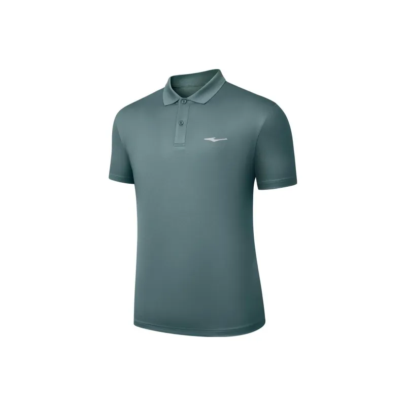 Erke Tennis Series Polo Shirt Men's Stone Yu Blue-0