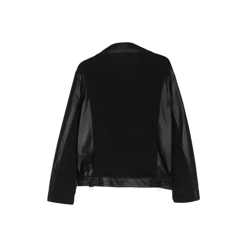 UNDERCOVER Panelled Leather Biker Jacket-1