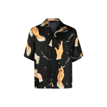 AMIRI Champagne Bowling Shirt