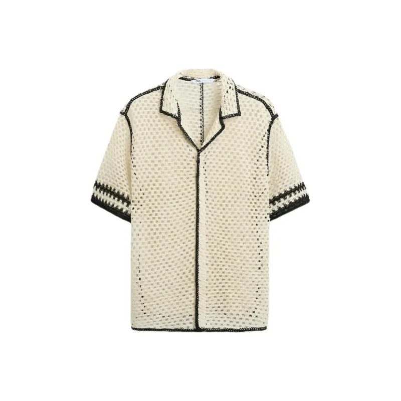 ZARA Shirts Men Frosted White-0
