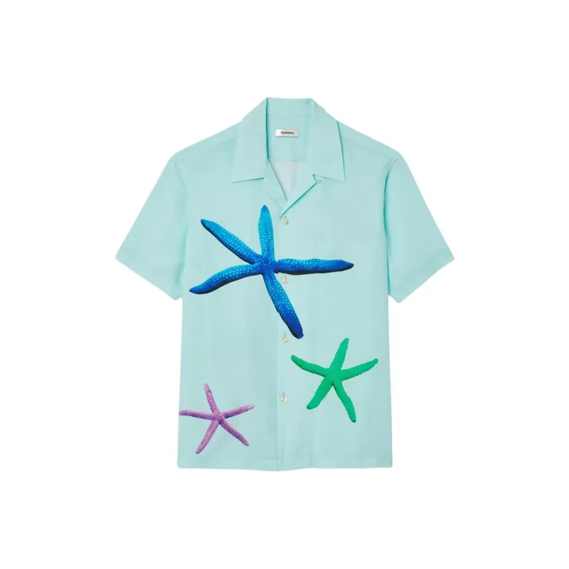 Sandro Shirts Men Mint Blue-0