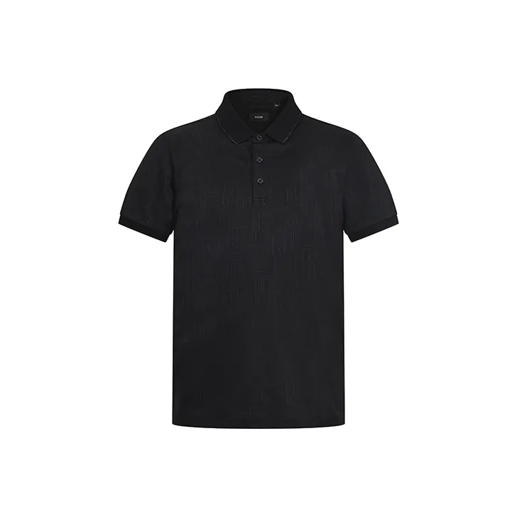 RARE Polo Shirt Short Sleeved T Shirts Men's Black-0