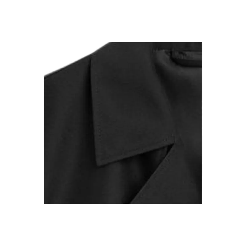 ZARA Trench Coats Men Black-2