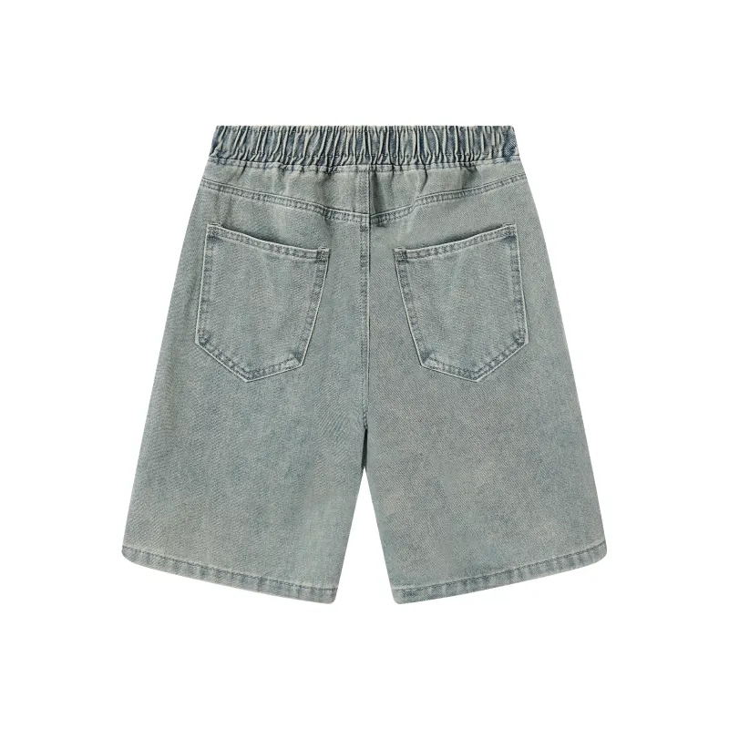 FANACULT Denim Shorts Unisex Light Blue-1