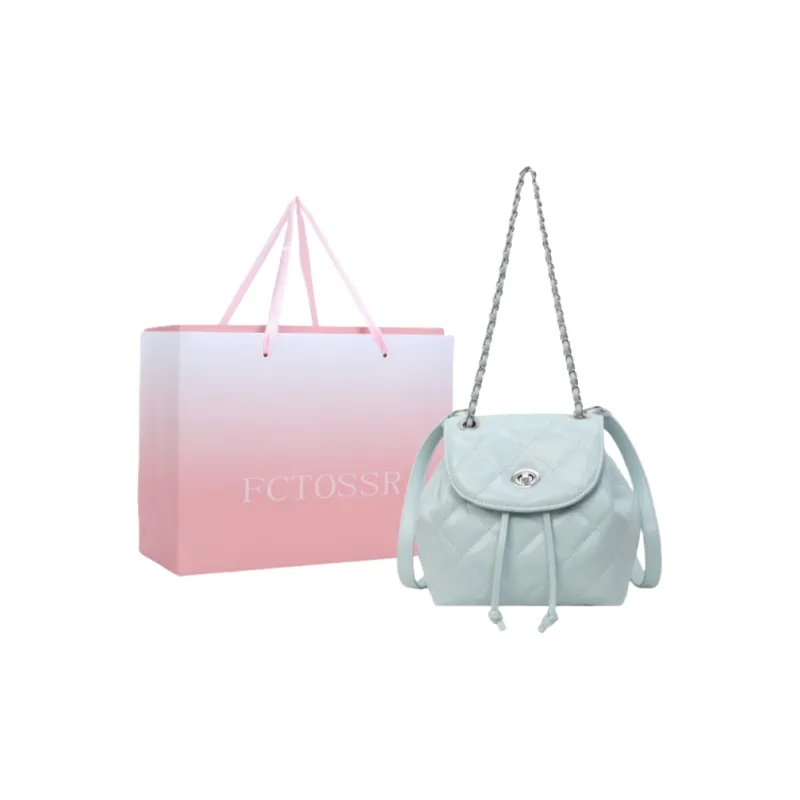 FCTOSSR PU Shoulder Bag Backpack Women's White/Silver/Black/Red-18