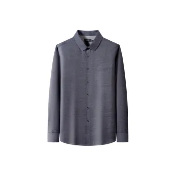 FIRS Shirts Men Gray Twill