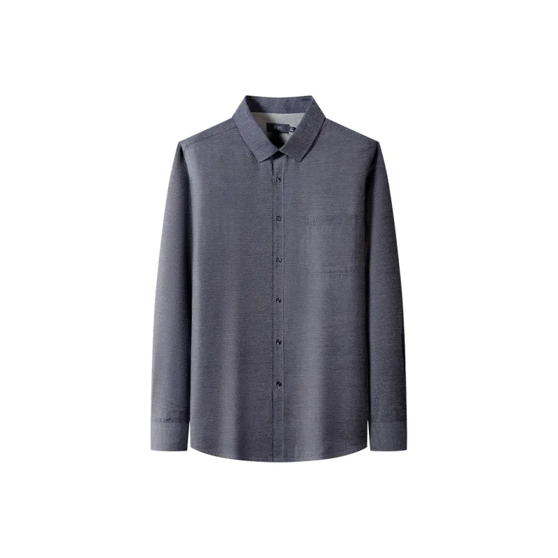 FIRS Shirts Men Gray Twill-0