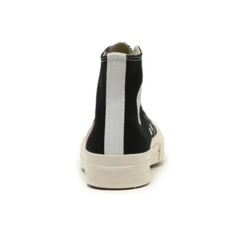 CDG Play All Star Heart Print Balance Abrasion Resistant Slip Resistant High Top Canvas Shoes Unisex-4