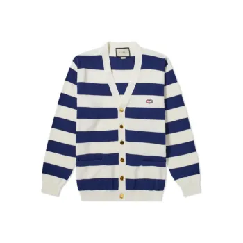 GUCCI FW21 Knitwear Men's Blue White Stripes