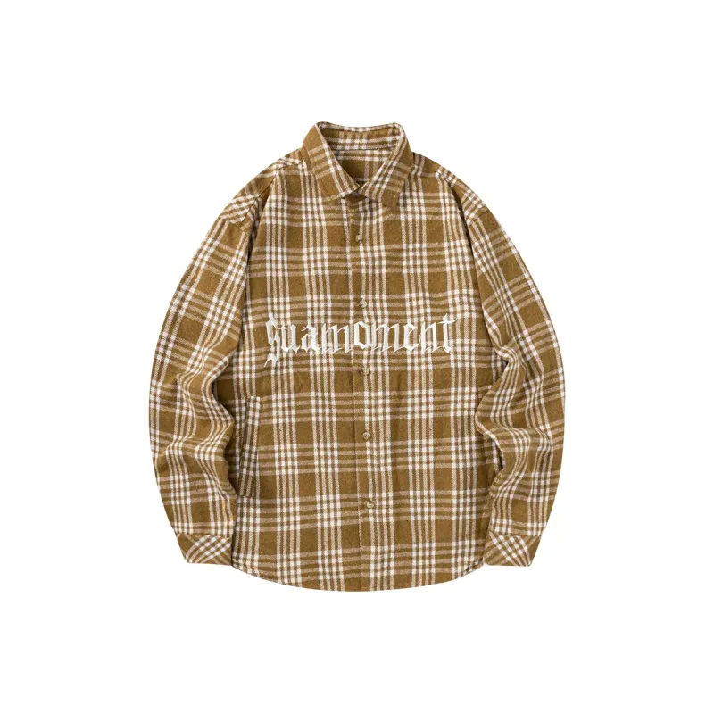 Suamoment Spring And Fall Loose Fit Casual American Shirt Unisex-0