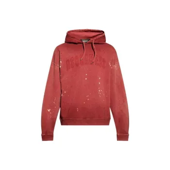 DSQUARED 2 Paint Splatter Detailed Drawstring Hoodie