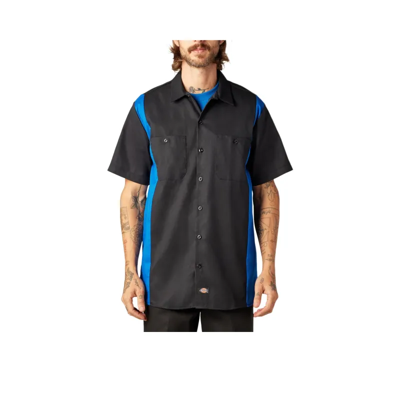 Dickies Shirt Men's Black/Royal Blue-0