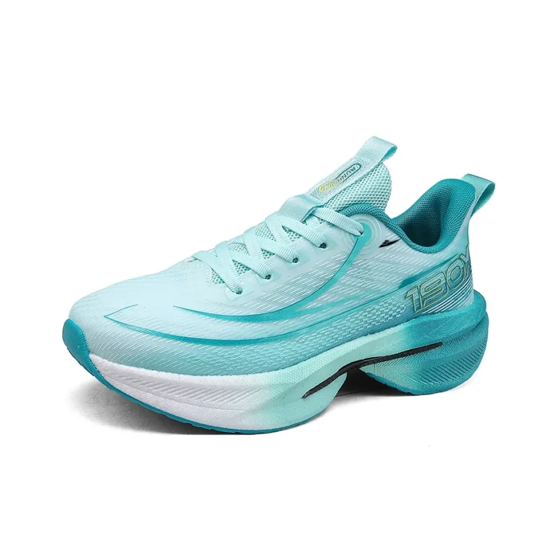 Kuding Running Shoes Men Low Top Lake Green, Moonlight Orange, Lake Blue-12