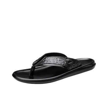 PEHL Rubber Sole Flip Flops Men's Black