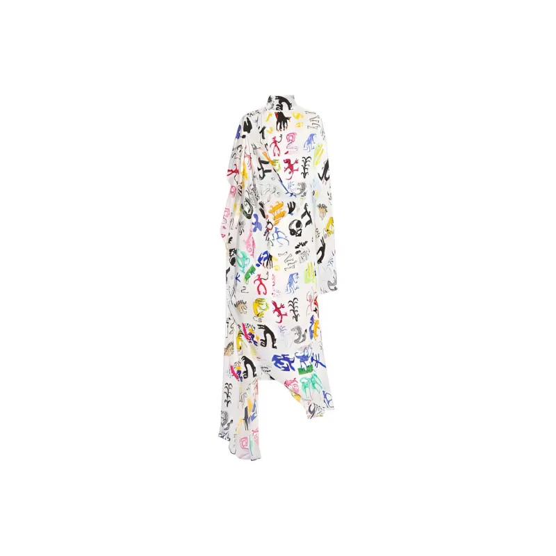 Balenciaga Long Sleeved Dress Women's White-1