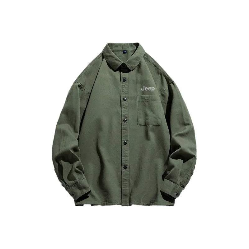 Jeep Polo Collar Long Sleeved Shirt Unisex-2