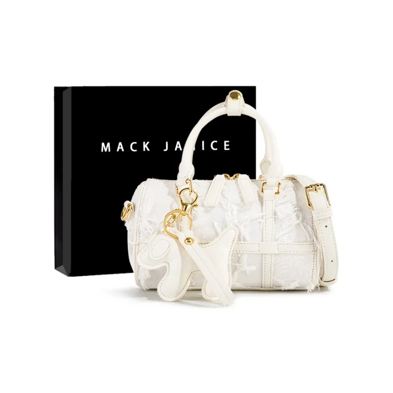MACKJANICE Polyurethane Handbag Women's Fringe Gradient Pink/Fringe White-0