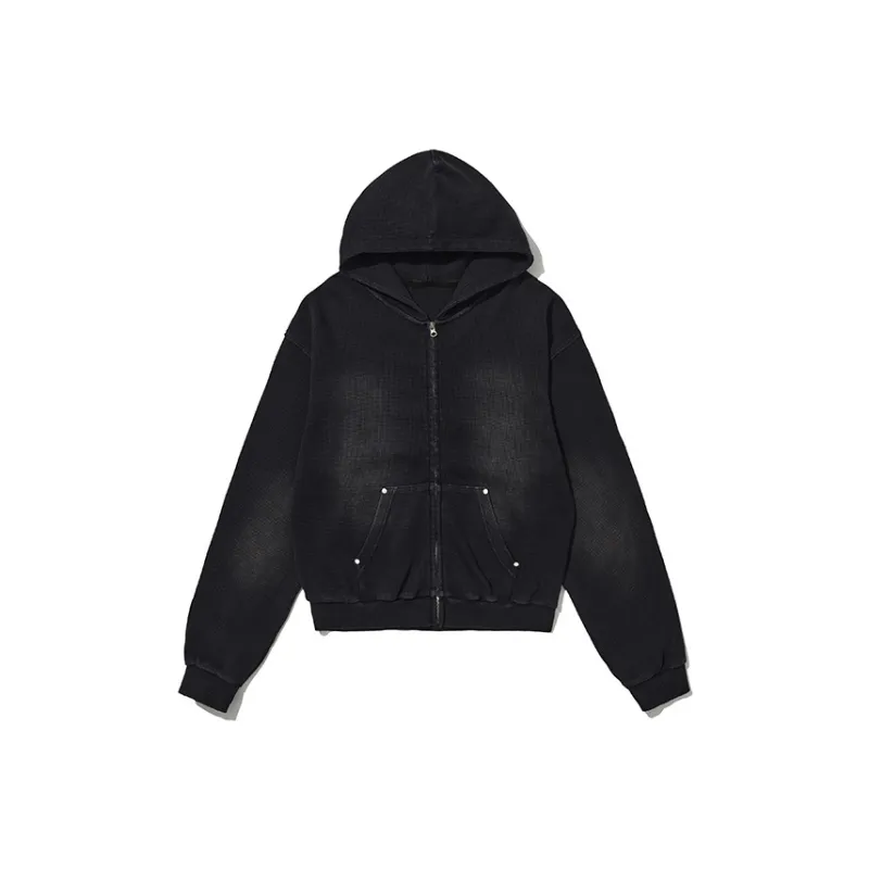 VULCAN STORE Hooded Zip Closure Sweatshirt Unisex-0