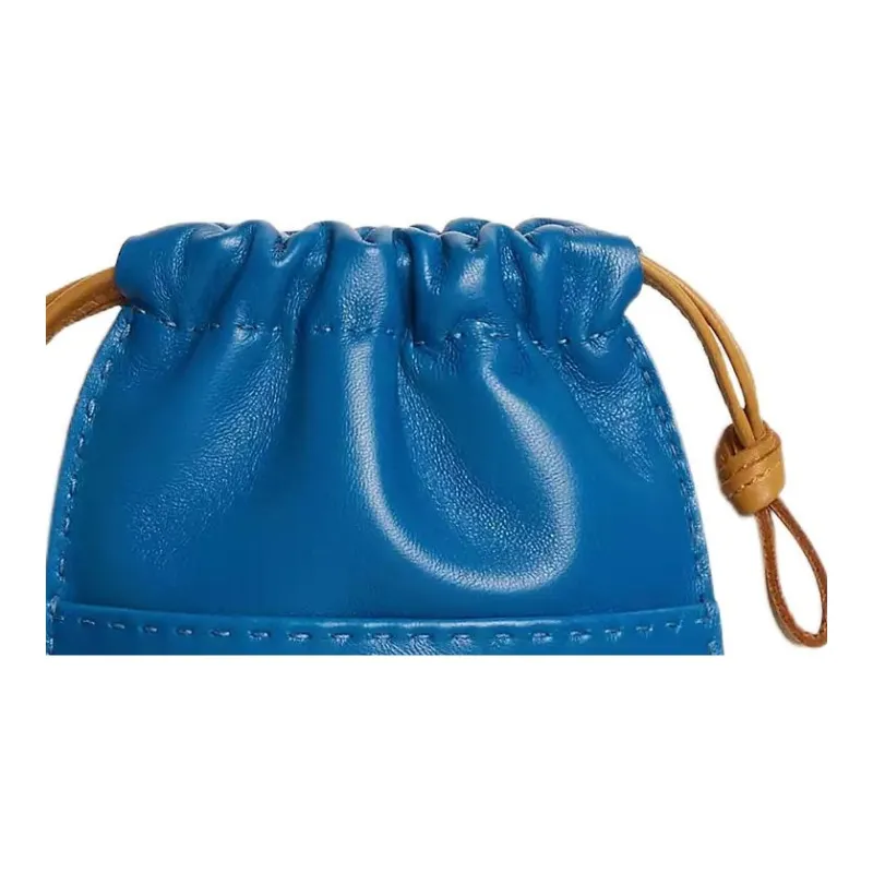 HERMES Pilo Milo Lambskin Swift Calfskin Cell Phone Pouch Women's French Blue/Beige/French Blue/Silver Orchid Purple-2
