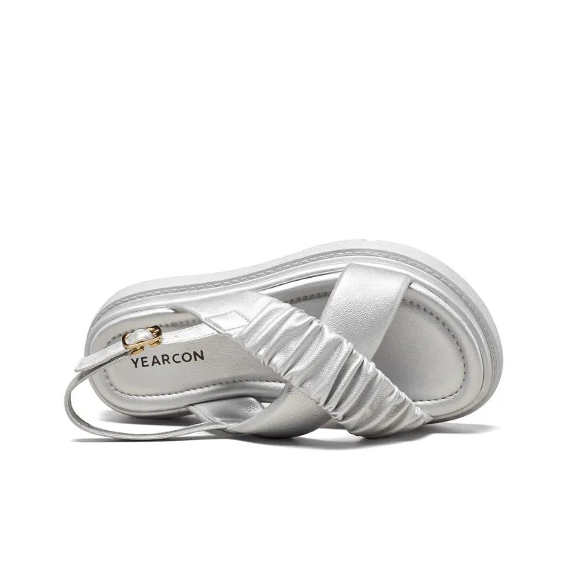 YEARCON Beach Sandals Women's Ecru-2