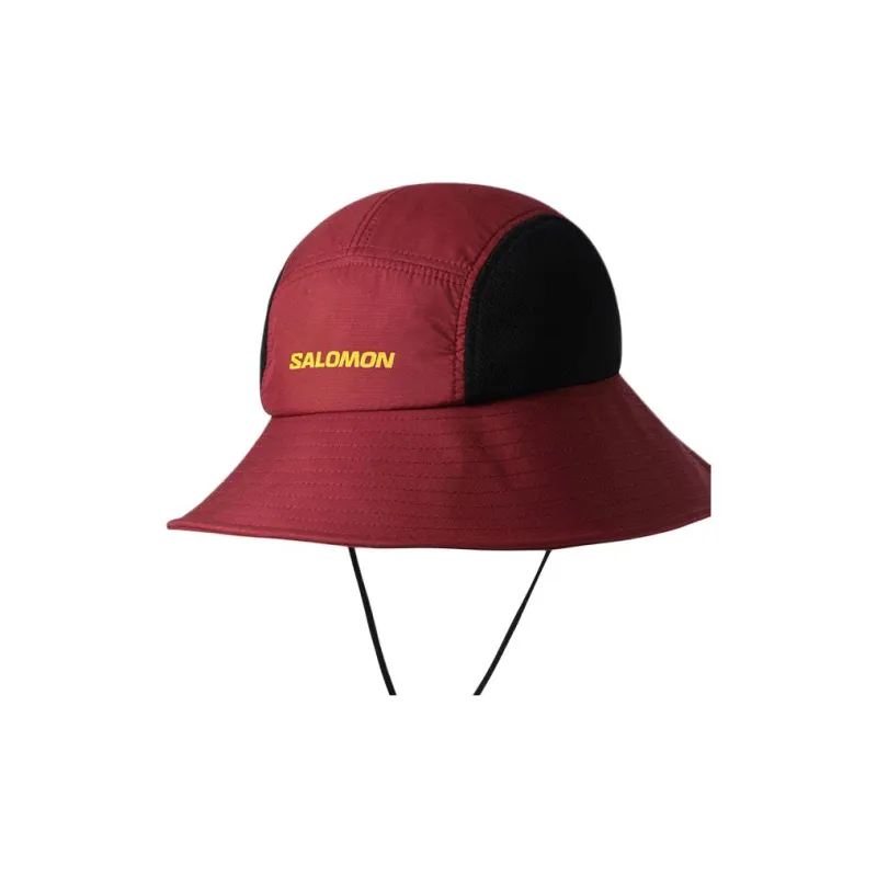 SALOMON Recycled Polyester Bucket Hats Unisex Red-2