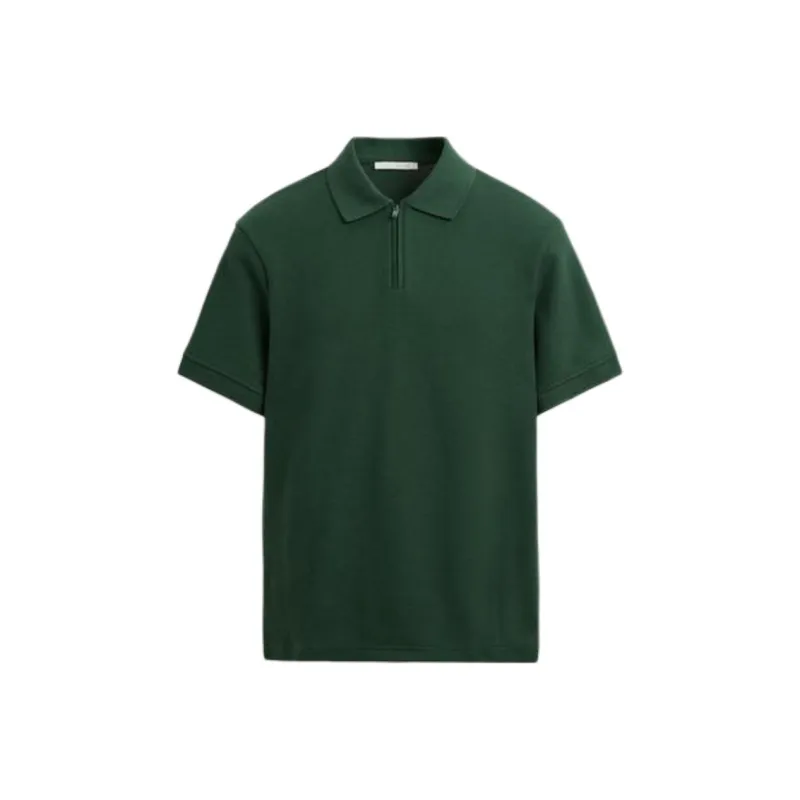 ZARA Polo Shirts Men Green-0