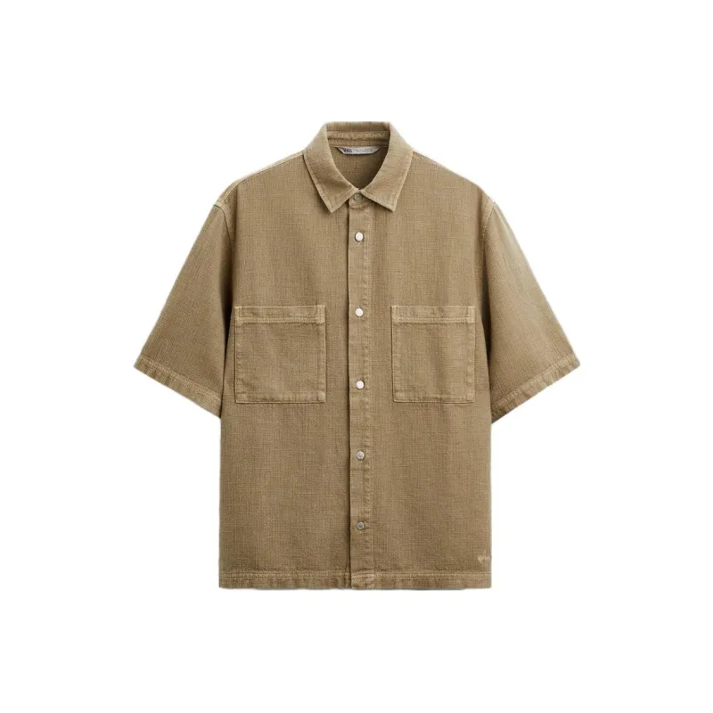 ZARA Shirts Men Hemp-0