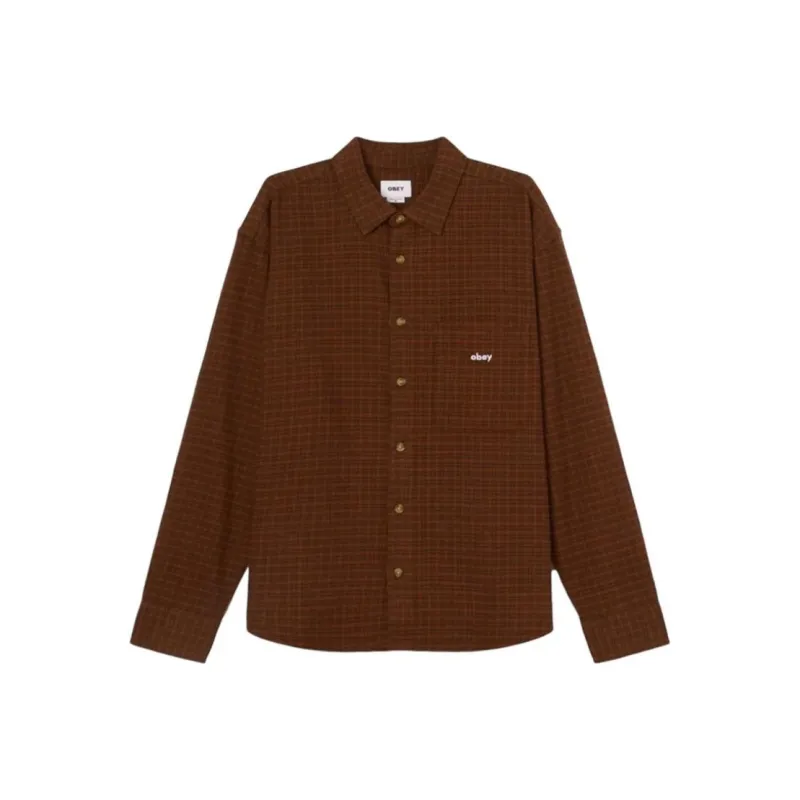 YOBEYI Shirts Men Brown-0