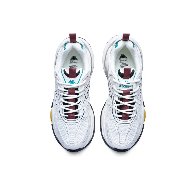 Kappa Back to Back Anti Slip Wear Resistant Low Top Chunky Sneakers Unisex Classic White-3