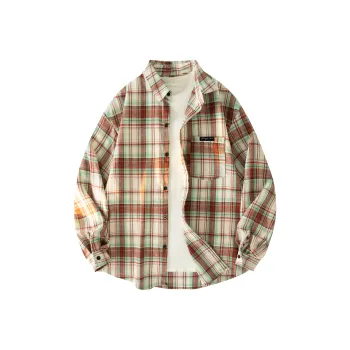PAEFA Shirt Fleece Lined Thin Optional Unisex