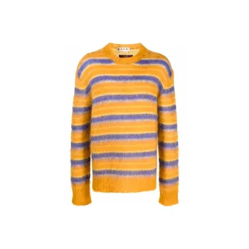 MARNI Groovy Striped Mohair Sweatshirt