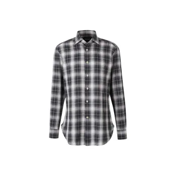 KITON Checked Cotton Shirt