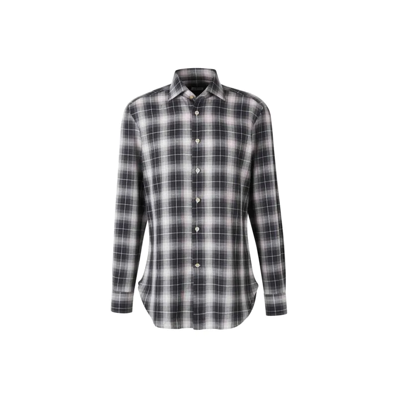 KITON Checked Cotton Shirt-0