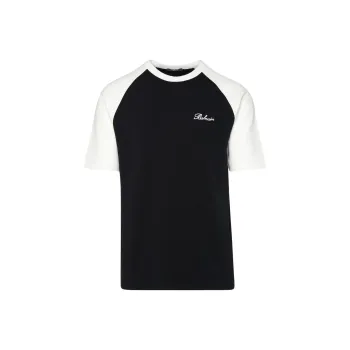 BALMAIN Round Neck Logo Embroidered T Shirt