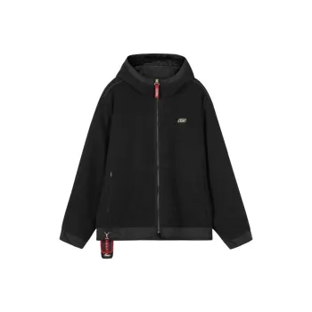 Skechers New Year Collection Sports Lifestyle Collection Velvet feel Coat Men's Carbon Black 0018