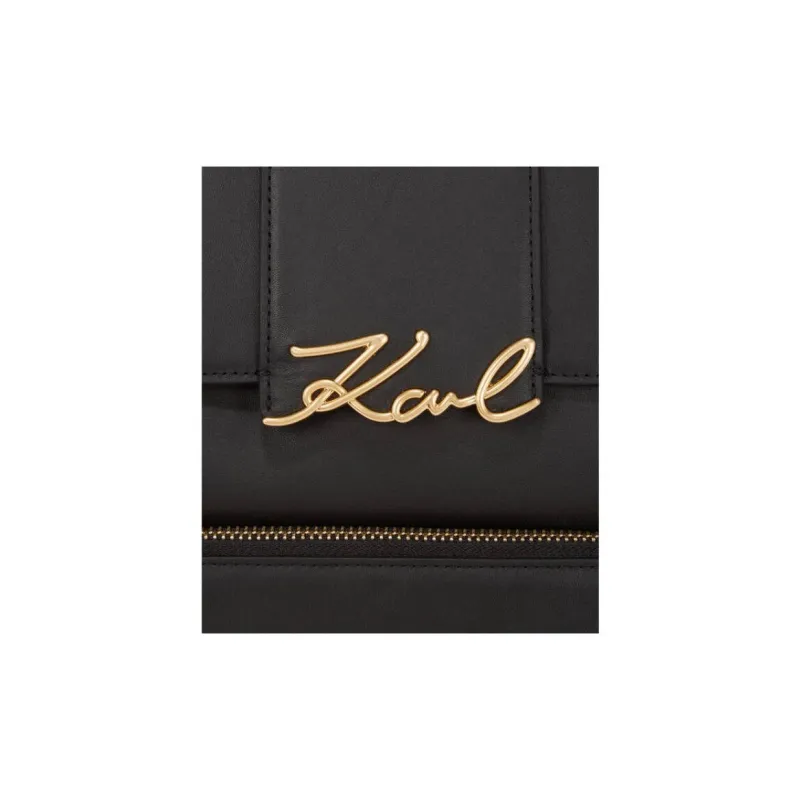 KARL LAGERFELD K/SIGNATURE Cow Leather Backpack Women's Black-2