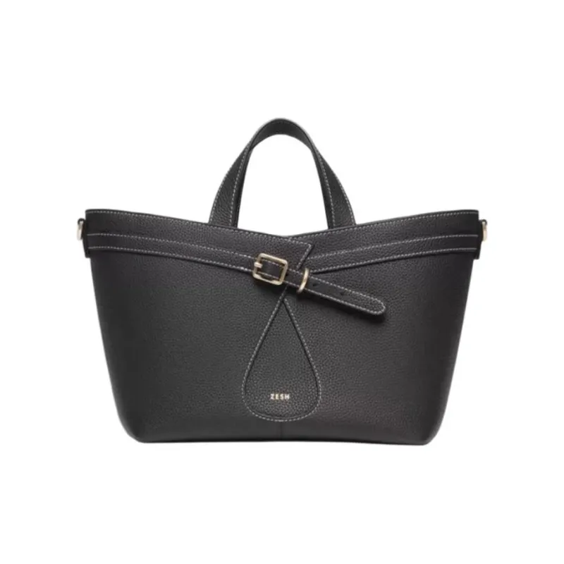 ZESH Litchi Grain Calfskin Tote Bag, Shopping Bag, Shoulder Bag, Handbag Small Size Women's Multicolor-0