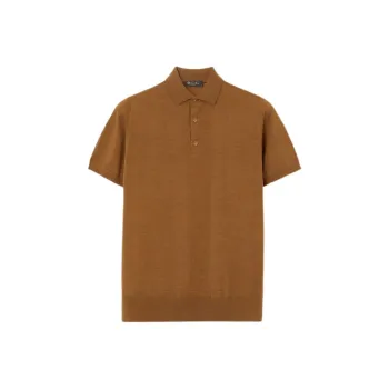 Loro Piana Polo Shirt Men's Camel Oasis Green