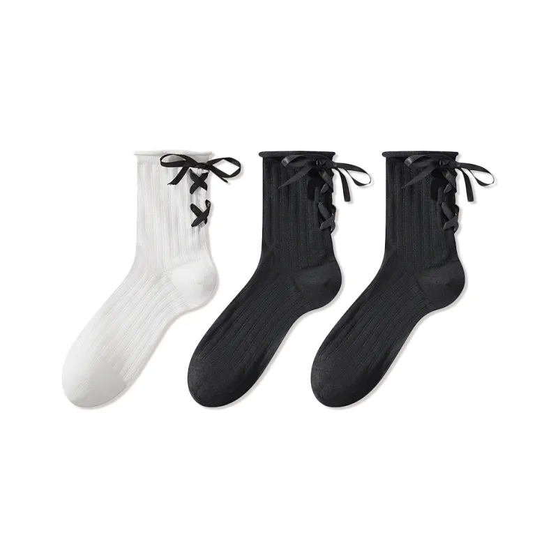 JIAZINI Mid Calf Socks Women's 3 Pack-7