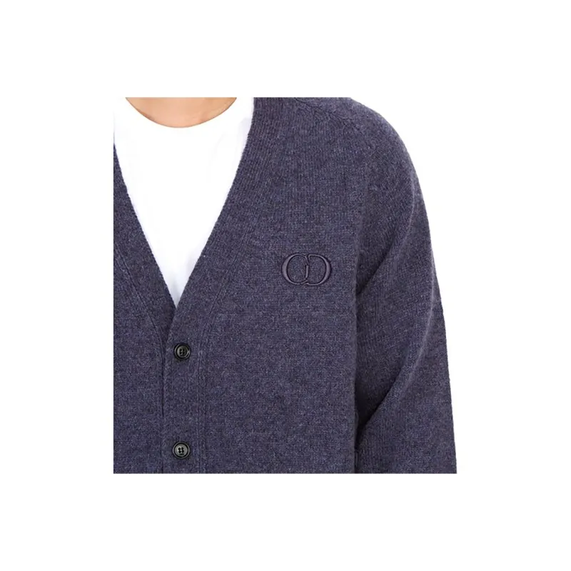 DIOR Loose Fit Knitwear Men's Purple-2