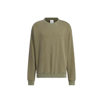 Adidas Originals WASHEDCREW SWEATSHIRT Sweatshirt Men Strata Olive Green
