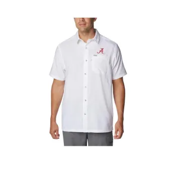 Columbia Collegiate PFG Slack Tide™ Camp Shirt Shirt Men's White