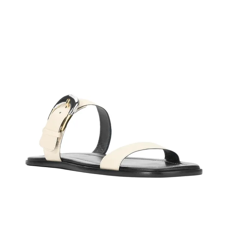 Staud Slide Slippers Women's White-2