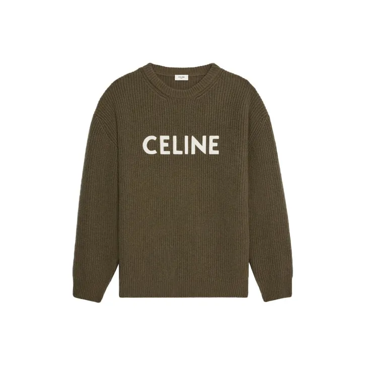 CELINE Sweater Men's Khaki Green-0
