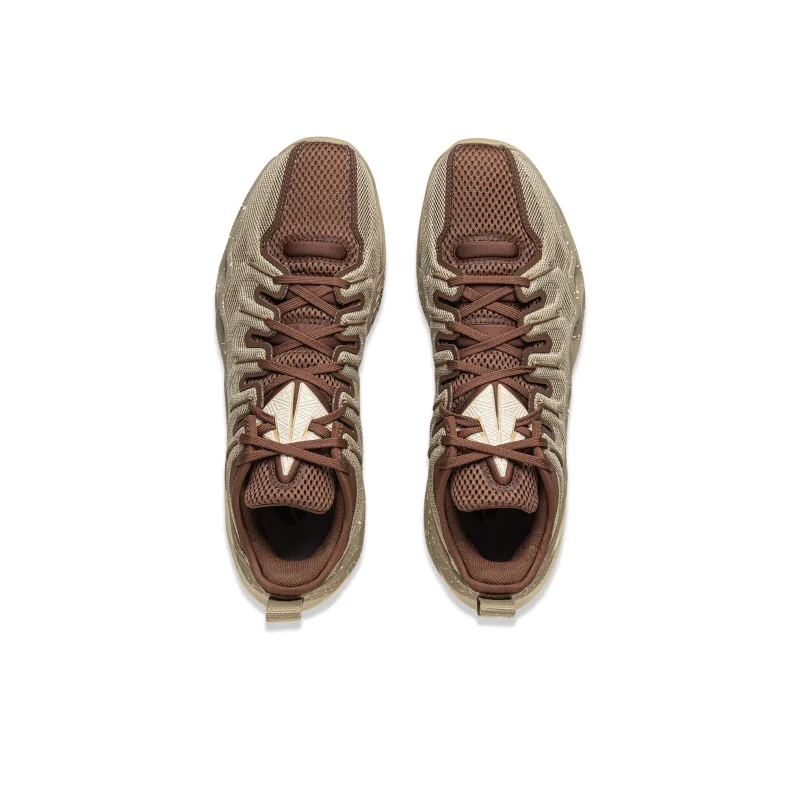 LiNing Buckets Cushioning, Slip Resistant, And Breathable Low Top Basketball Shoes Men's Umber-3