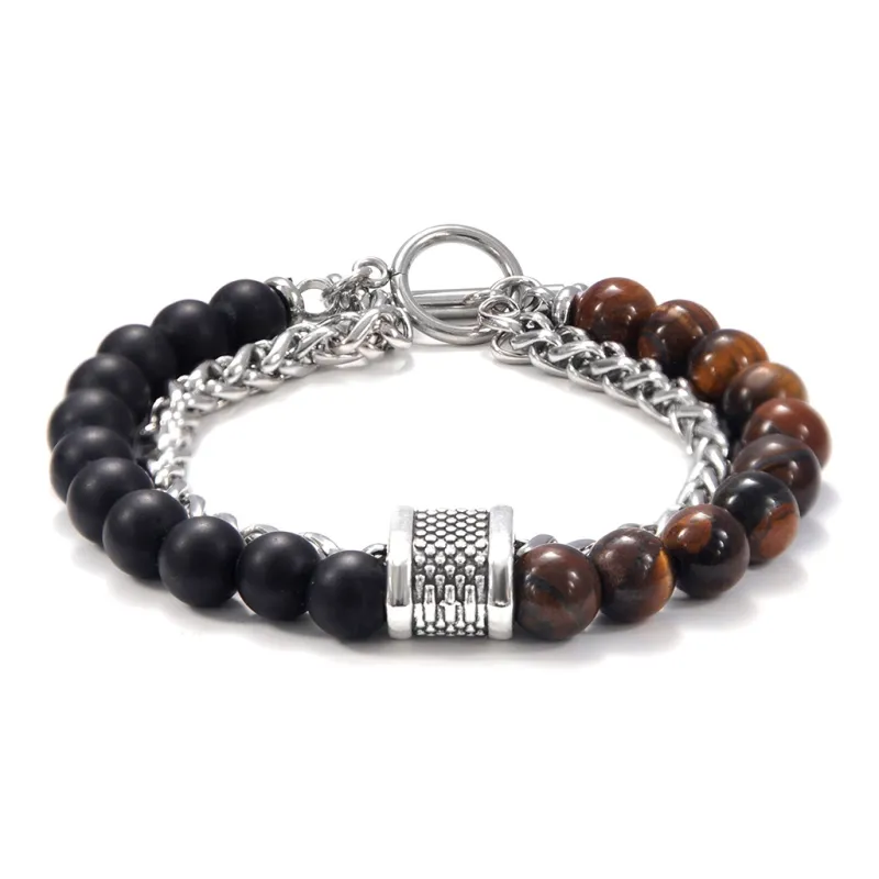 MEOBURLIY Tiger's Eye Stone Bracelets Unisex-1