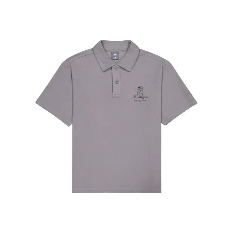 New Balance Polo Shirt Unisex Gray-0