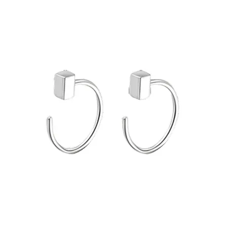 EAR PARTNER Silver Earrings Unisex-0